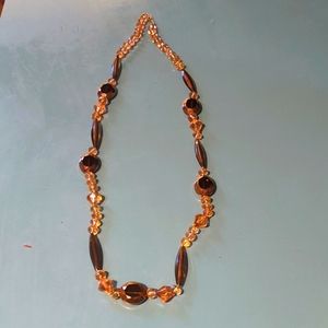 Vintage brown and gold necklace